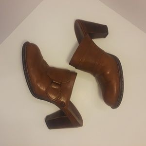 Born Brown Leather Mules